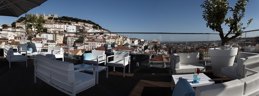 Die Rooftop Bar im Hotel Mundial, Lissabon